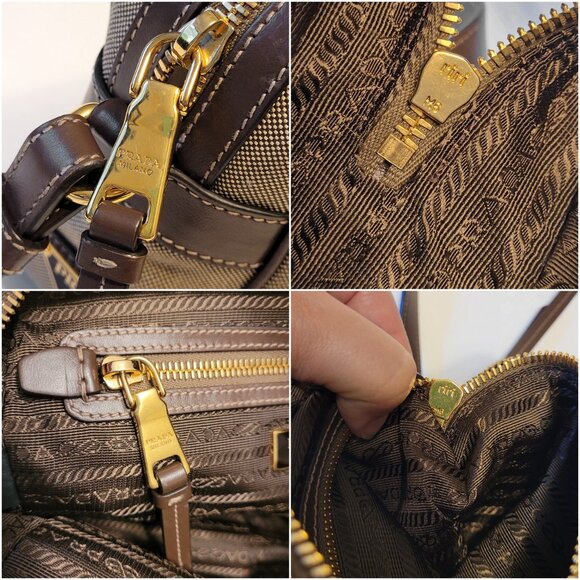 PRADA Logo Jacquard Canvas Crossbody Camera Bag - Picture 10 of 16